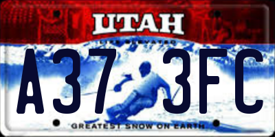 UT license plate A373FC