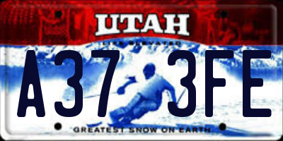 UT license plate A373FE