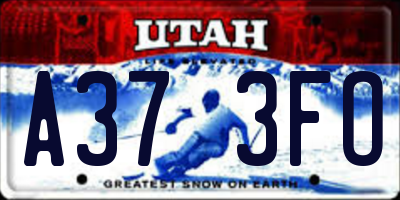 UT license plate A373FO