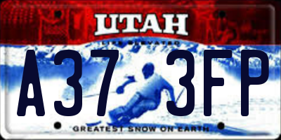 UT license plate A373FP