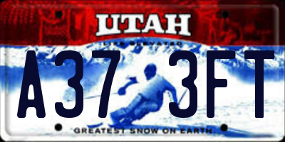 UT license plate A373FT