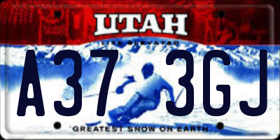 UT license plate A373GJ