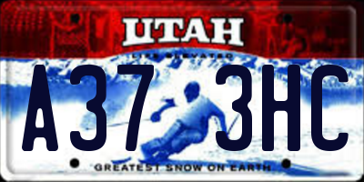 UT license plate A373HC