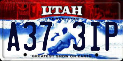 UT license plate A373IP