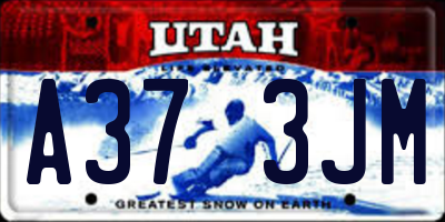 UT license plate A373JM