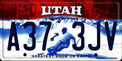 UT license plate A373JV