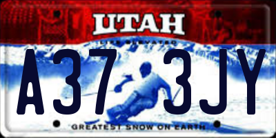 UT license plate A373JY