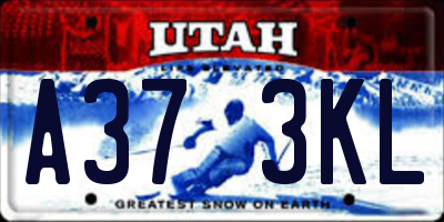 UT license plate A373KL