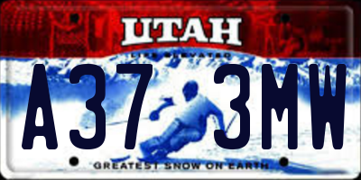 UT license plate A373MW