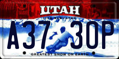 UT license plate A373OP