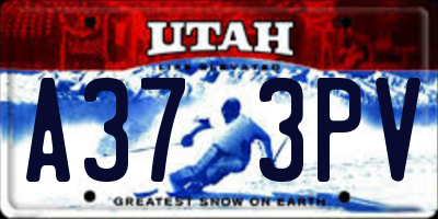 UT license plate A373PV