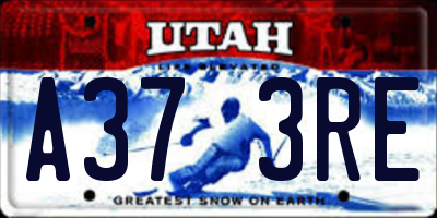UT license plate A373RE