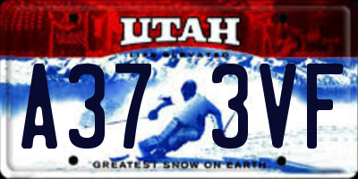 UT license plate A373VF