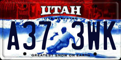 UT license plate A373WK