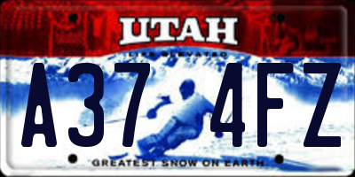 UT license plate A374FZ