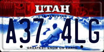 UT license plate A374LG