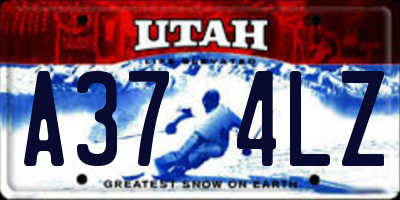 UT license plate A374LZ