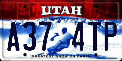 UT license plate A374TP
