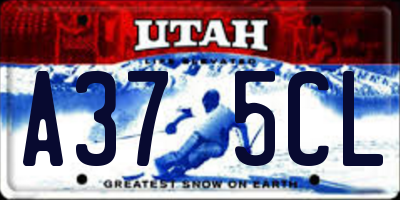 UT license plate A375CL