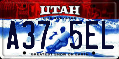UT license plate A375EL