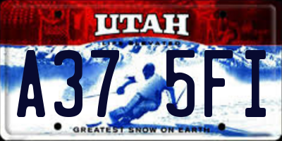 UT license plate A375FI