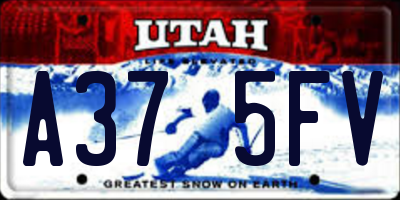 UT license plate A375FV