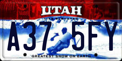 UT license plate A375FY