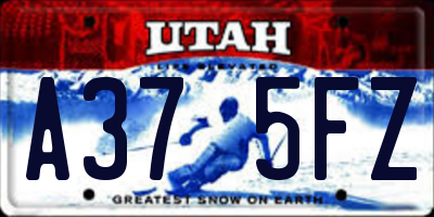 UT license plate A375FZ