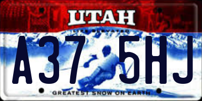 UT license plate A375HJ