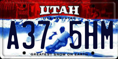 UT license plate A375HM