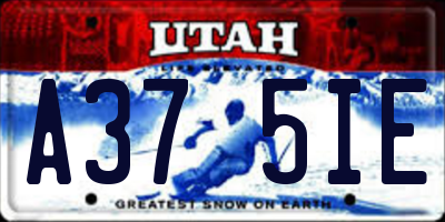 UT license plate A375IE