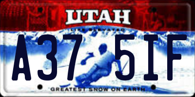 UT license plate A375IF