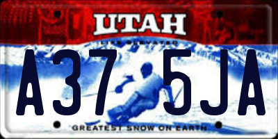 UT license plate A375JA