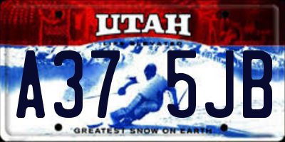 UT license plate A375JB