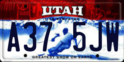 UT license plate A375JW