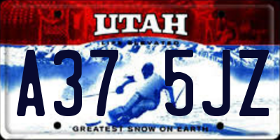 UT license plate A375JZ