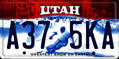 UT license plate A375KA