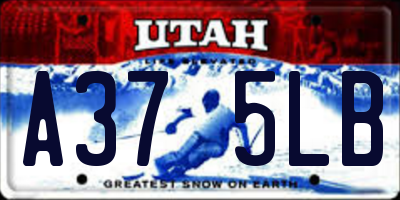 UT license plate A375LB