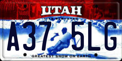 UT license plate A375LG