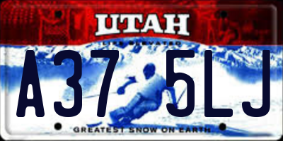 UT license plate A375LJ
