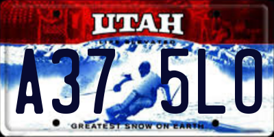 UT license plate A375LO