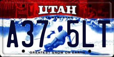 UT license plate A375LT