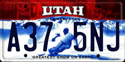 UT license plate A375NJ