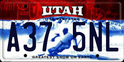 UT license plate A375NL
