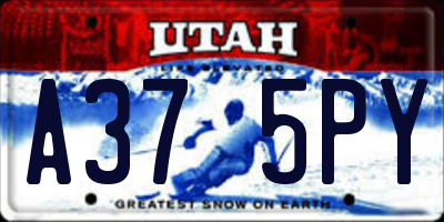 UT license plate A375PY