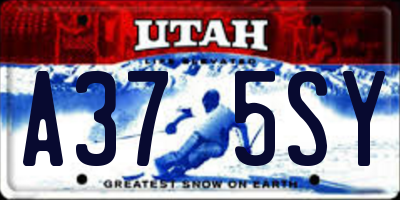 UT license plate A375SY
