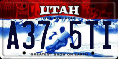 UT license plate A375TI