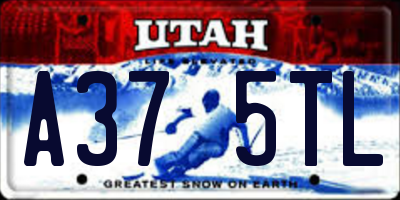 UT license plate A375TL