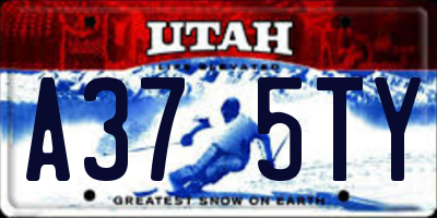 UT license plate A375TY