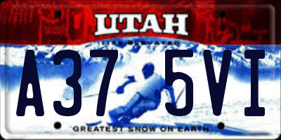 UT license plate A375VI